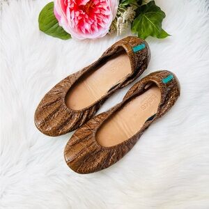 Tieks Sienna Brown Croc Flats